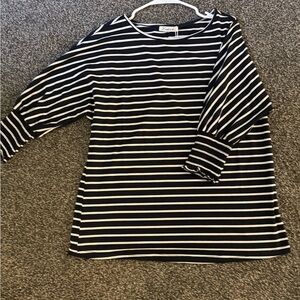 Black and White Striped Top